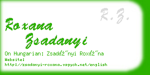 roxana zsadanyi business card
